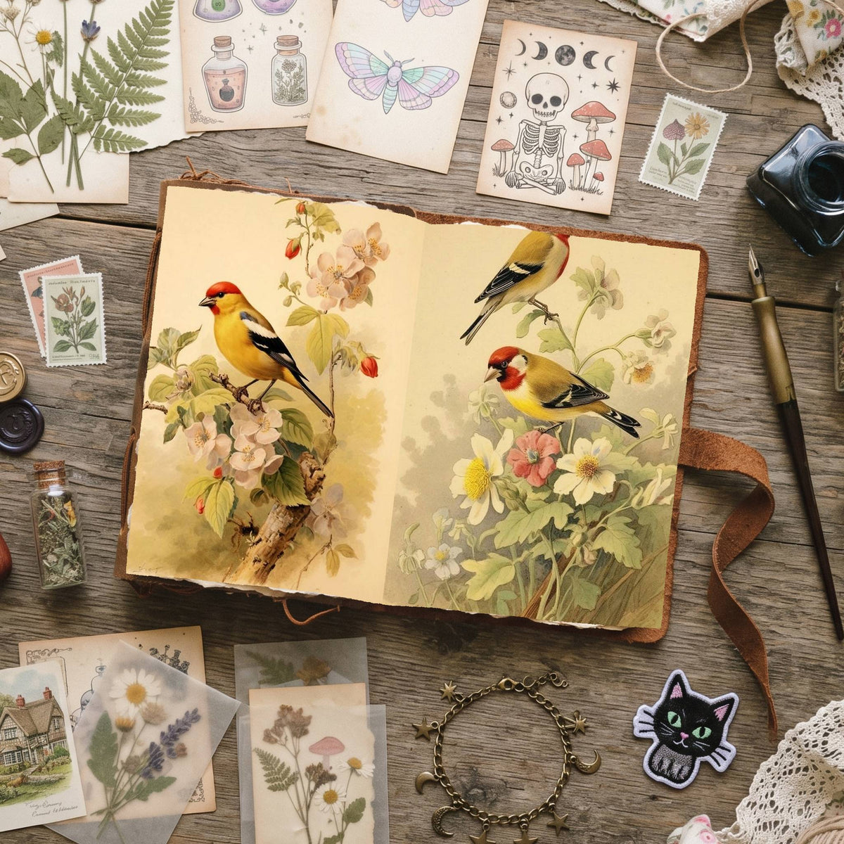 Countryside Birds Digital Papers