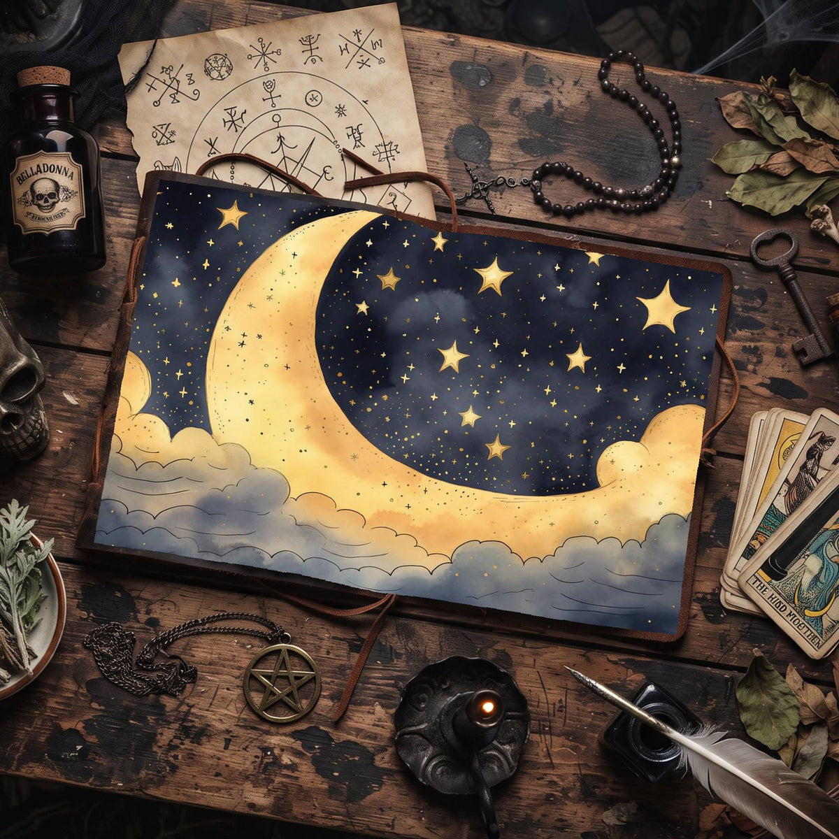 Crescent Moon Digital Papers