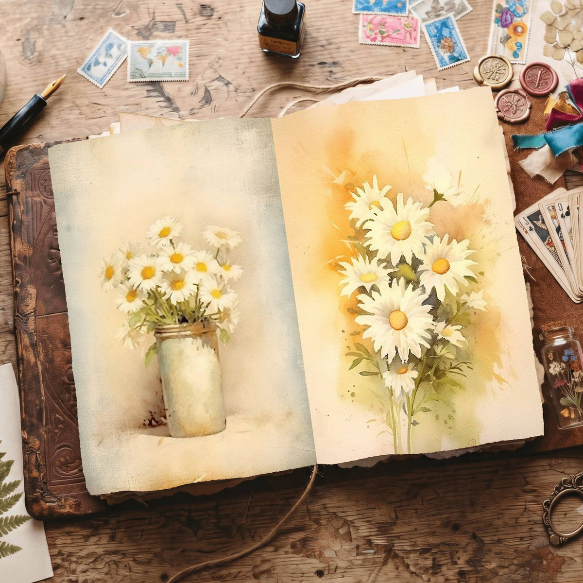 Daisies Digital Papers