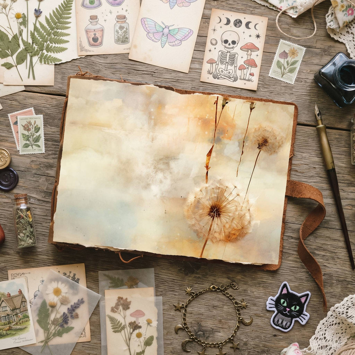 Dandelions Digital Papers