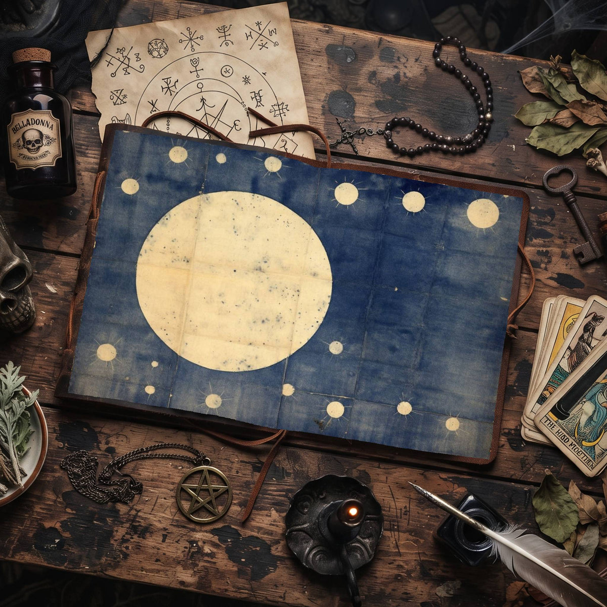 Dark Night Moon Digital Papers