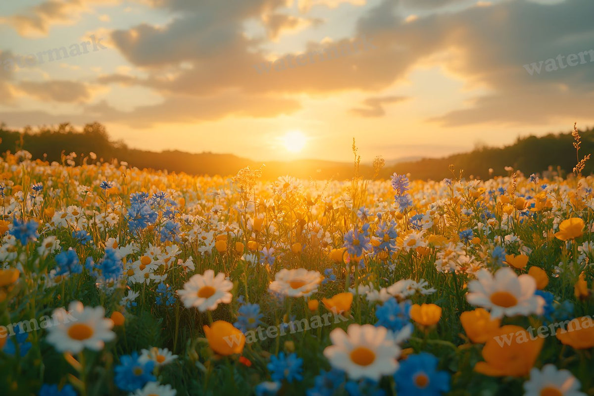 Dreamy Wildflower Meadow Backdrop Images