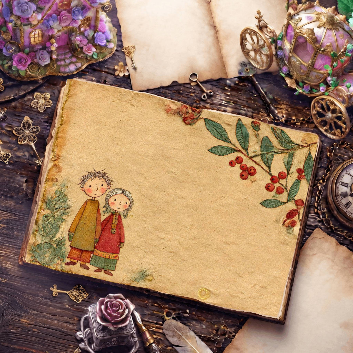 Earthy Colors Christmas Digital Papers