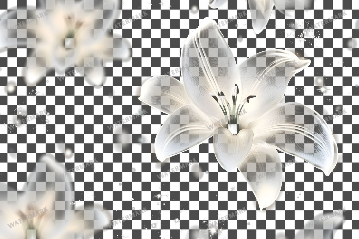 Easter Lilies Transparent Overlay Pngs