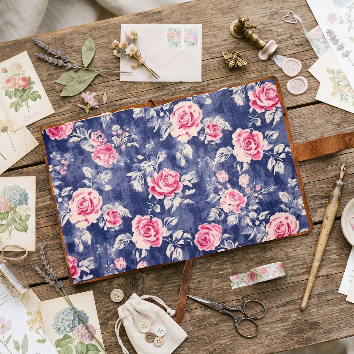 Faded Pink Roses Digital Papers