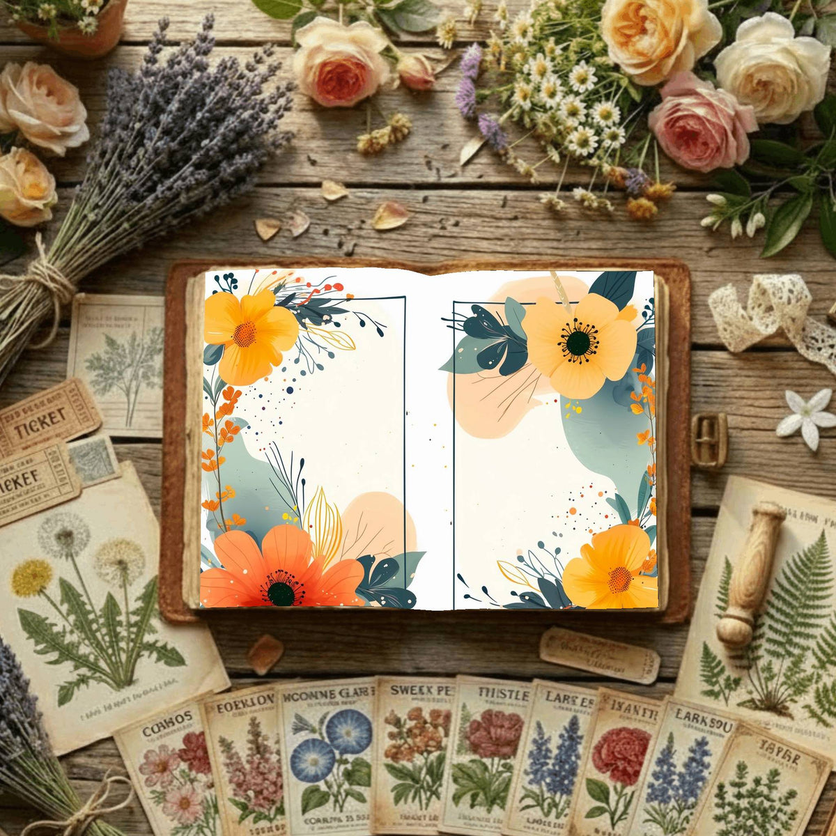 Floral Digital Papers