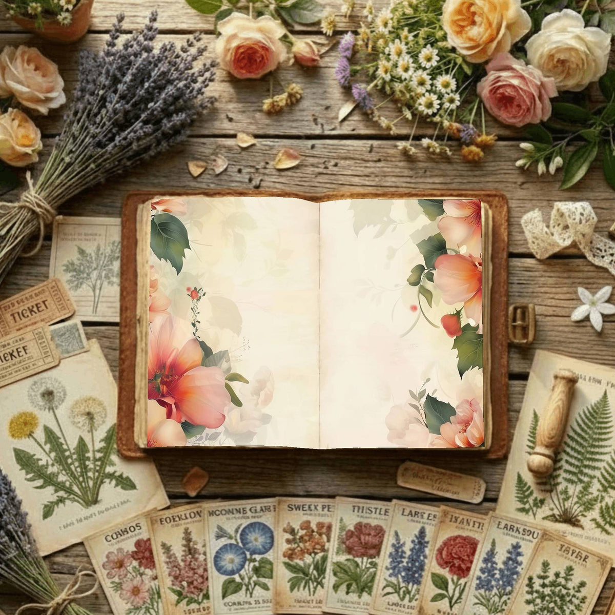 Floral Digital Papers
