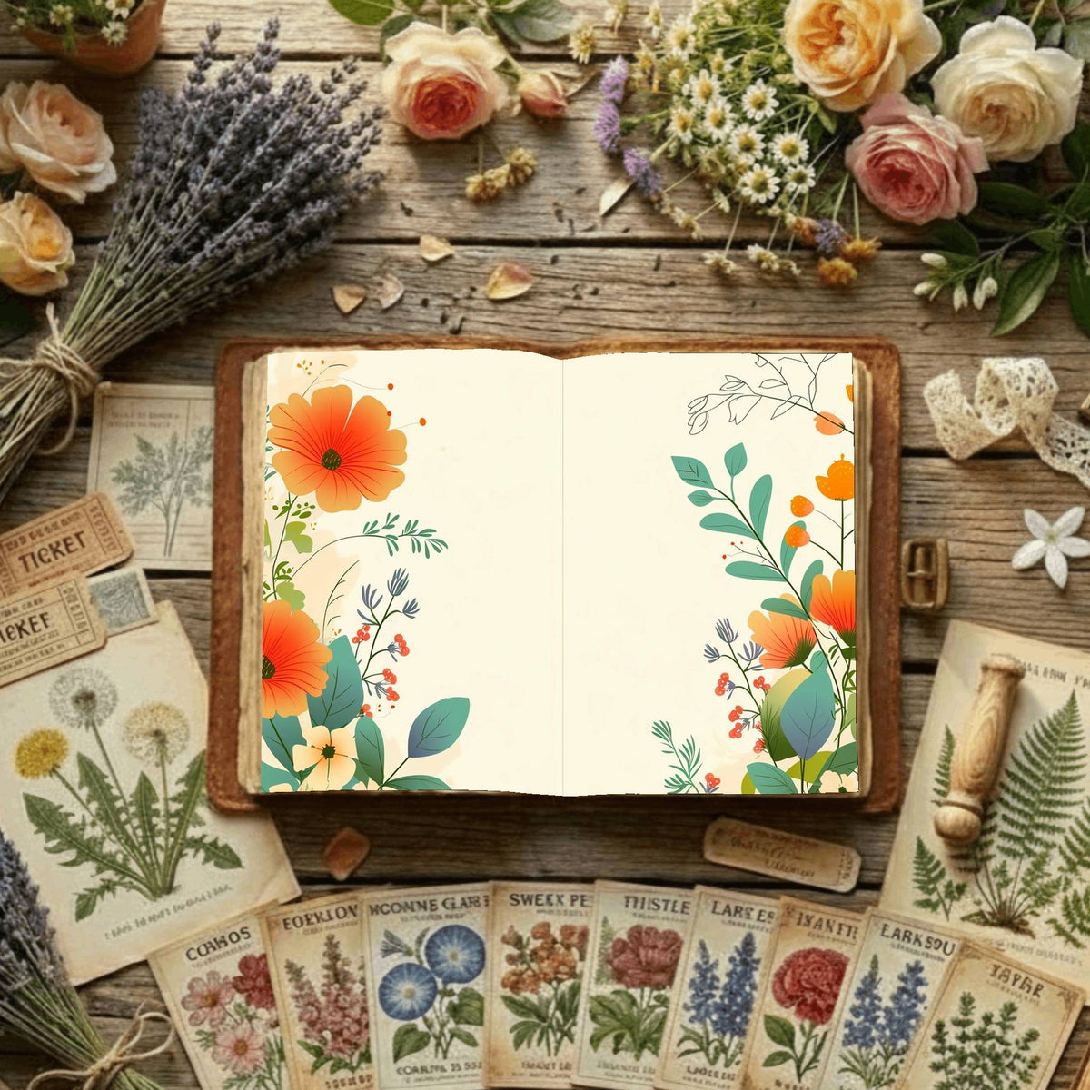 Floral Digital Papers