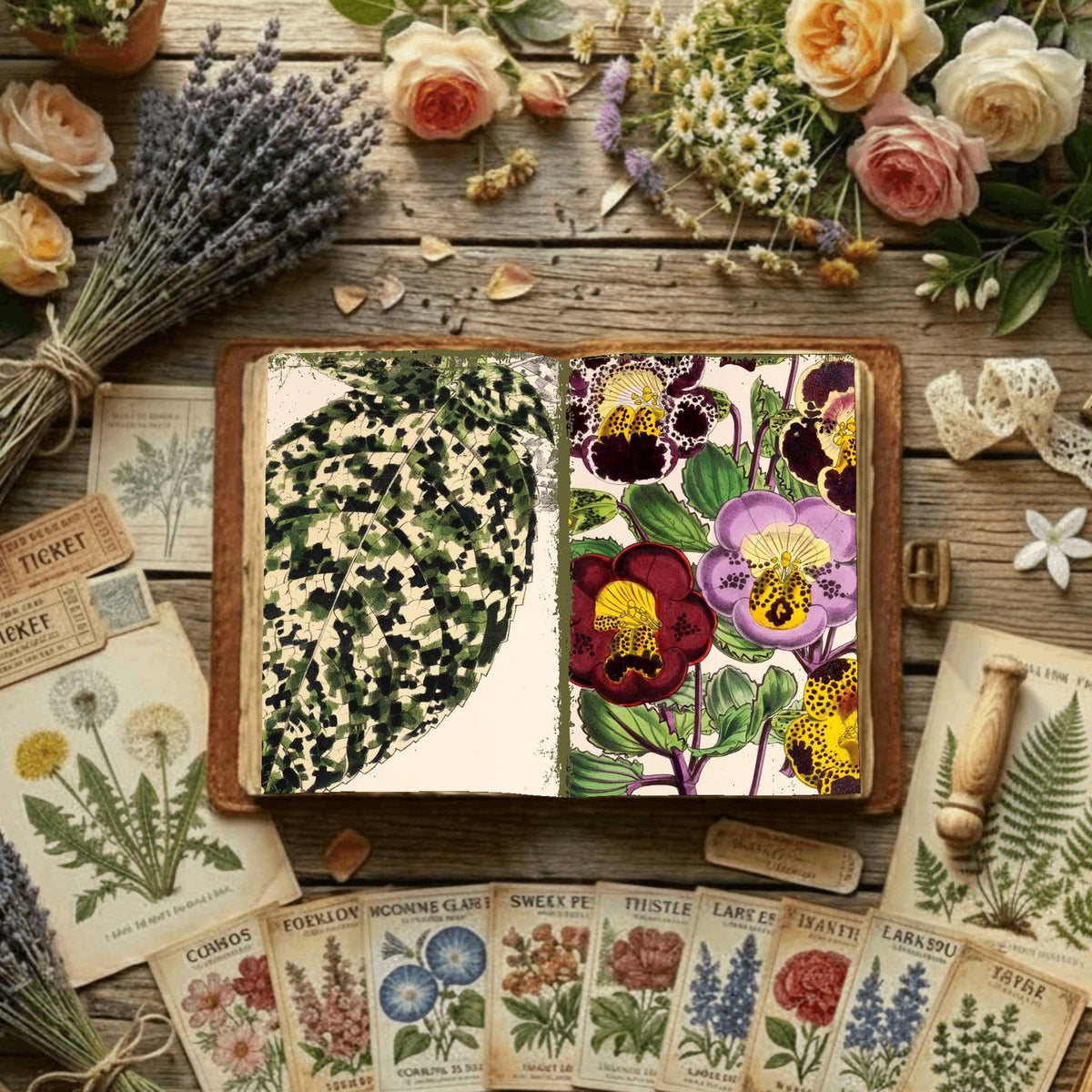 Floral Illustrations Digital Papers