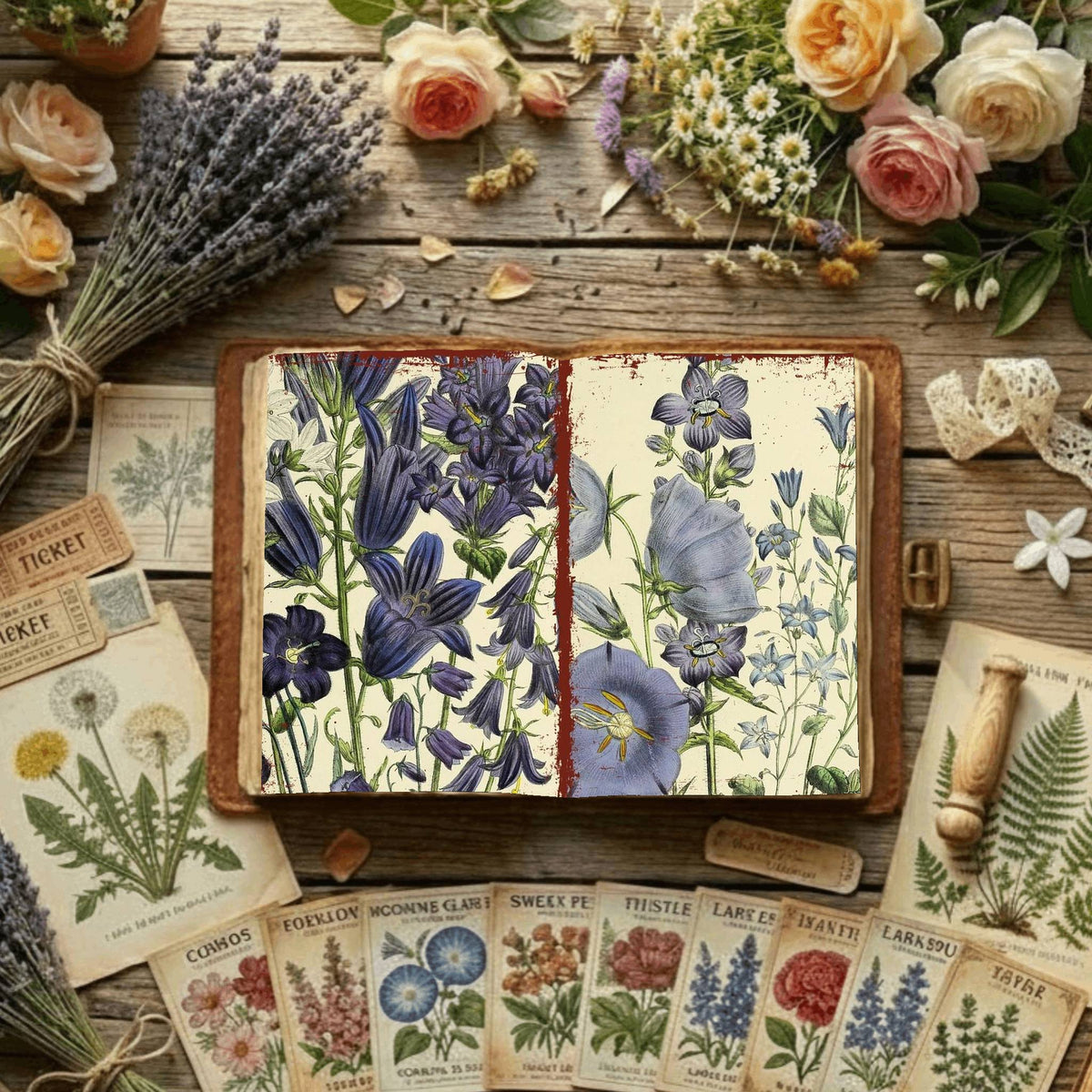 Floral Illustrations Digital Papers