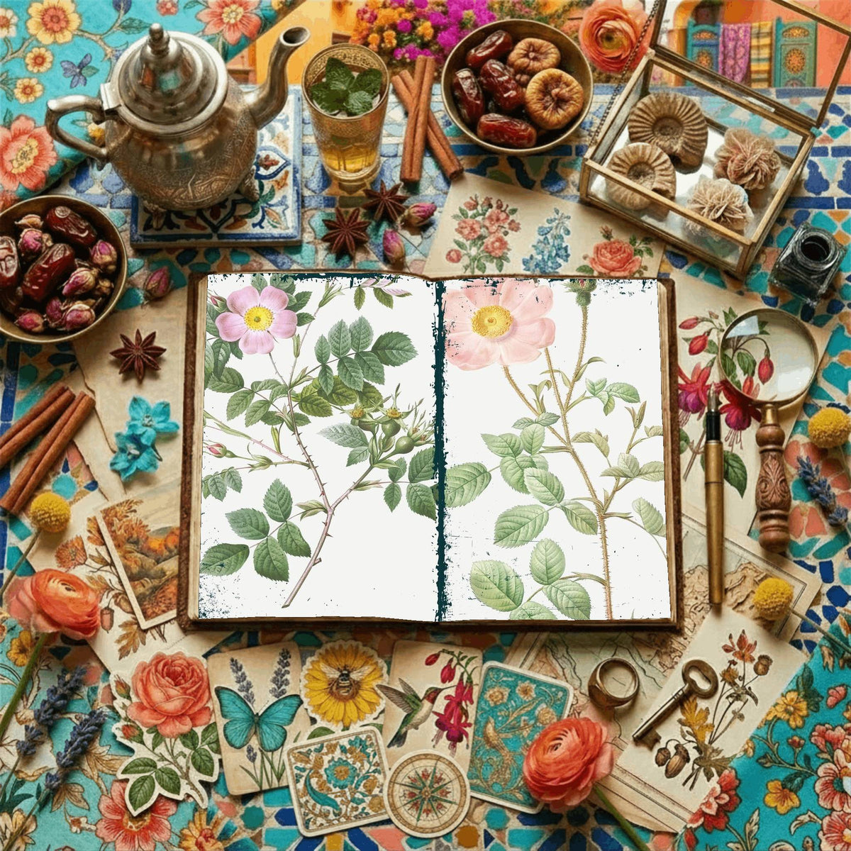 Floral Illustrations Digital Papers