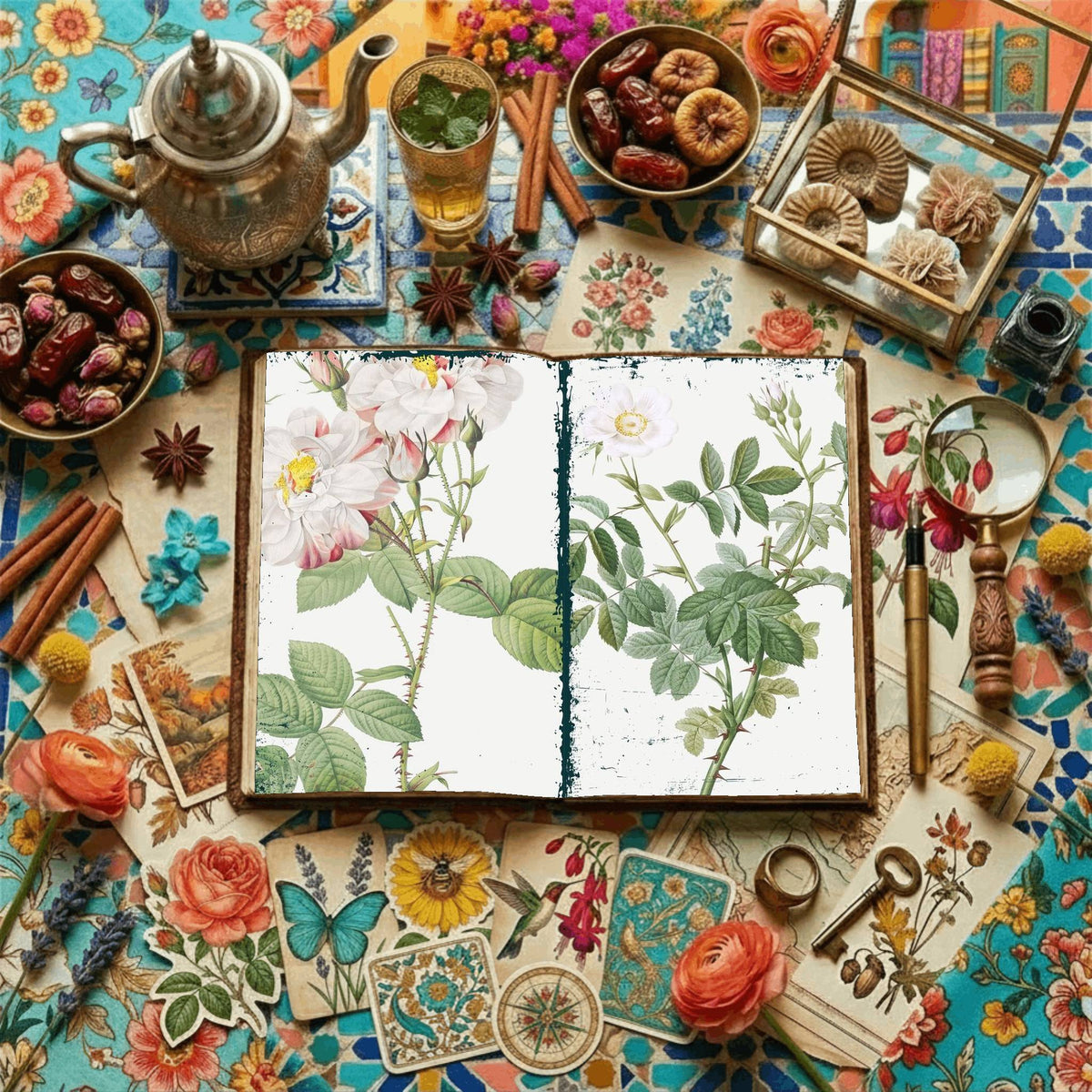 Floral Illustrations Digital Papers