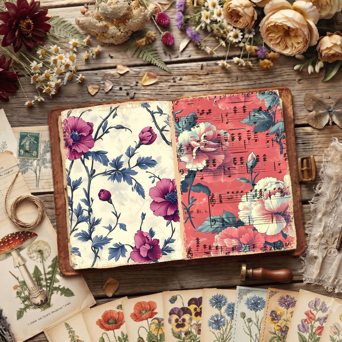 Floral Digital Papers