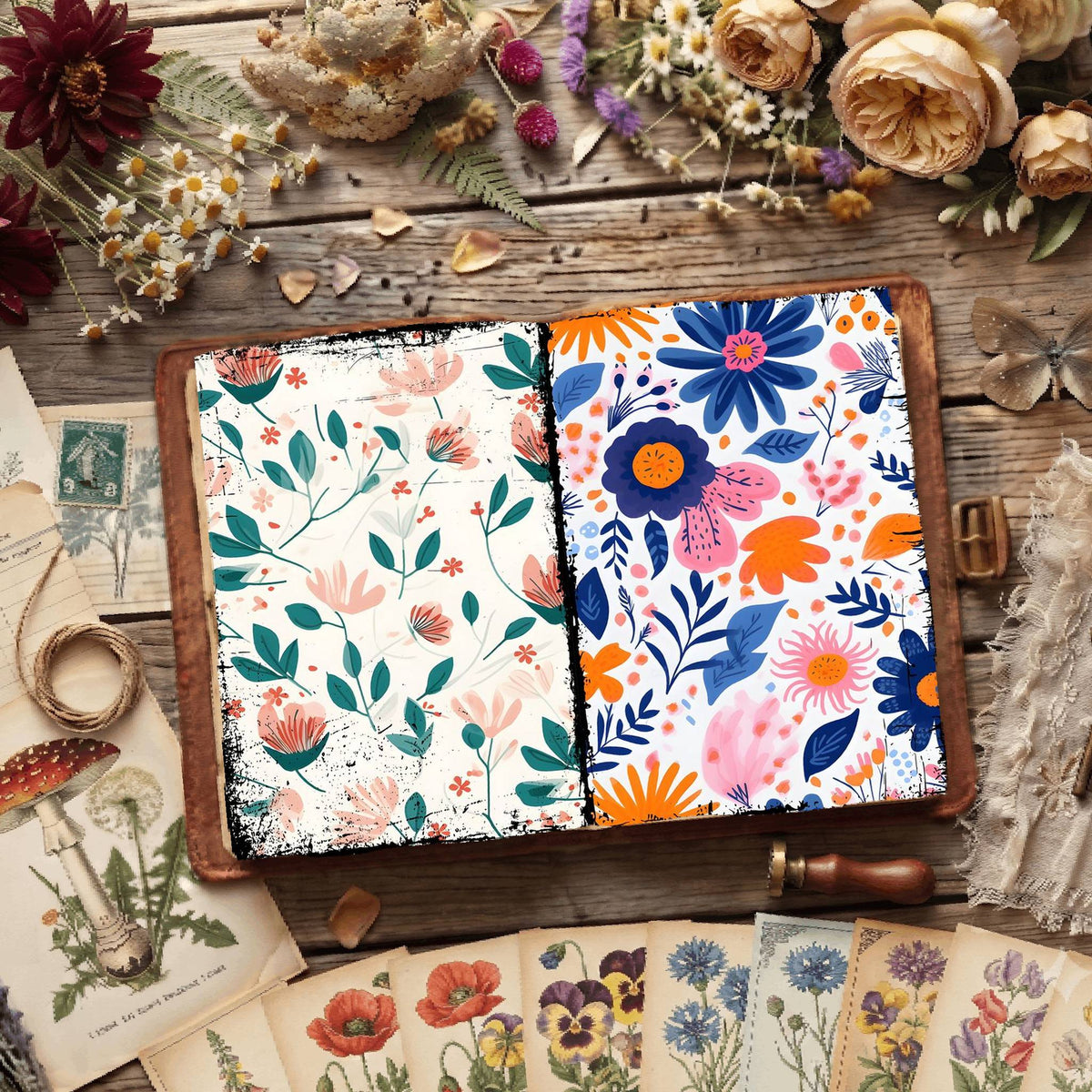 Floral Digital Papers