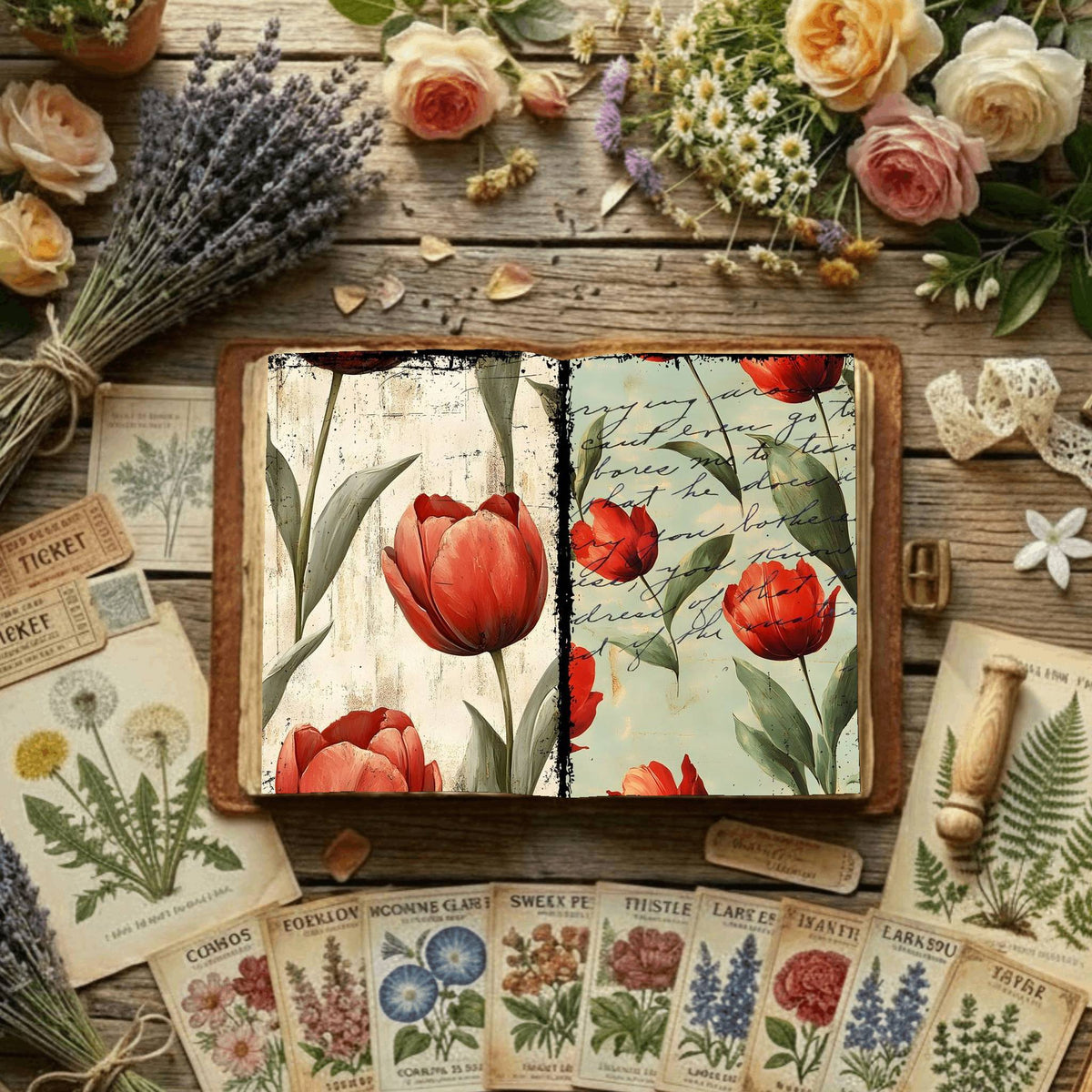 Floral Digital Papers