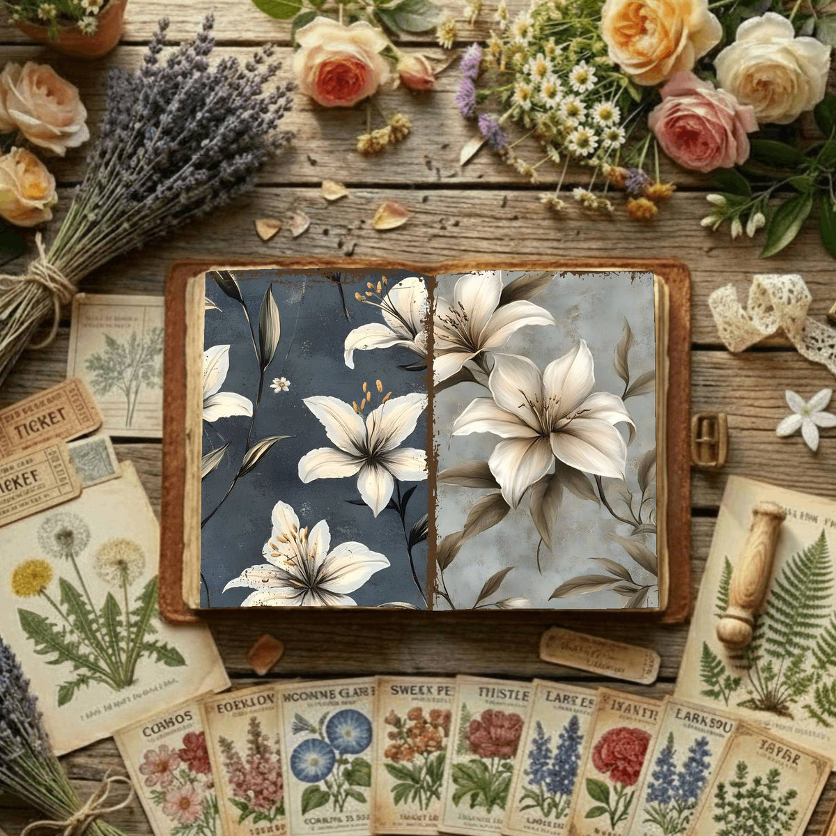 Floral Digital Papers