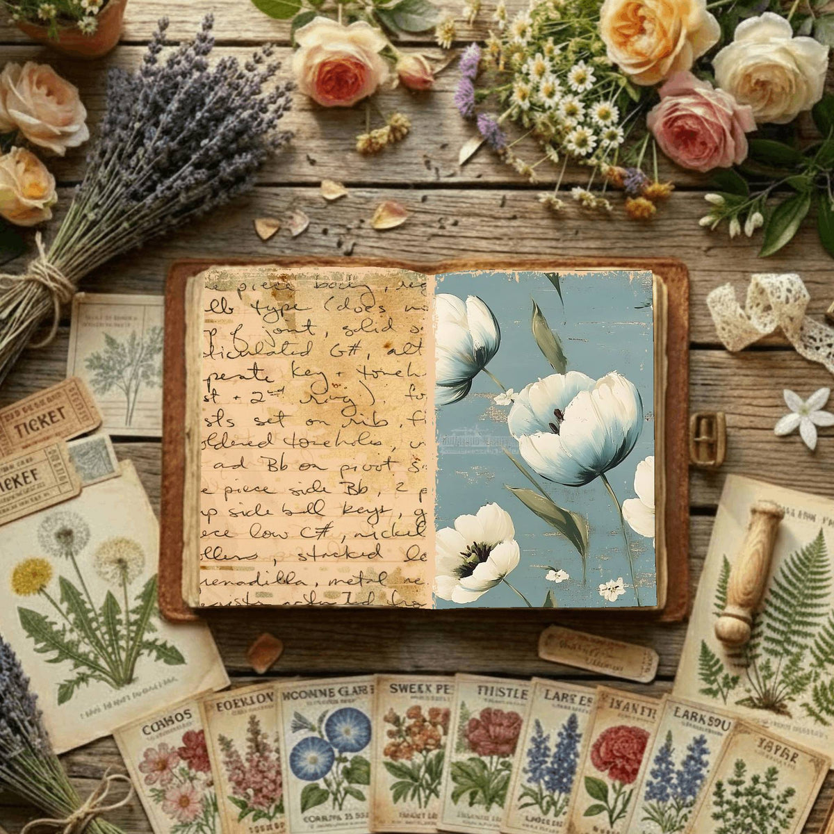 Floral Digital Papers