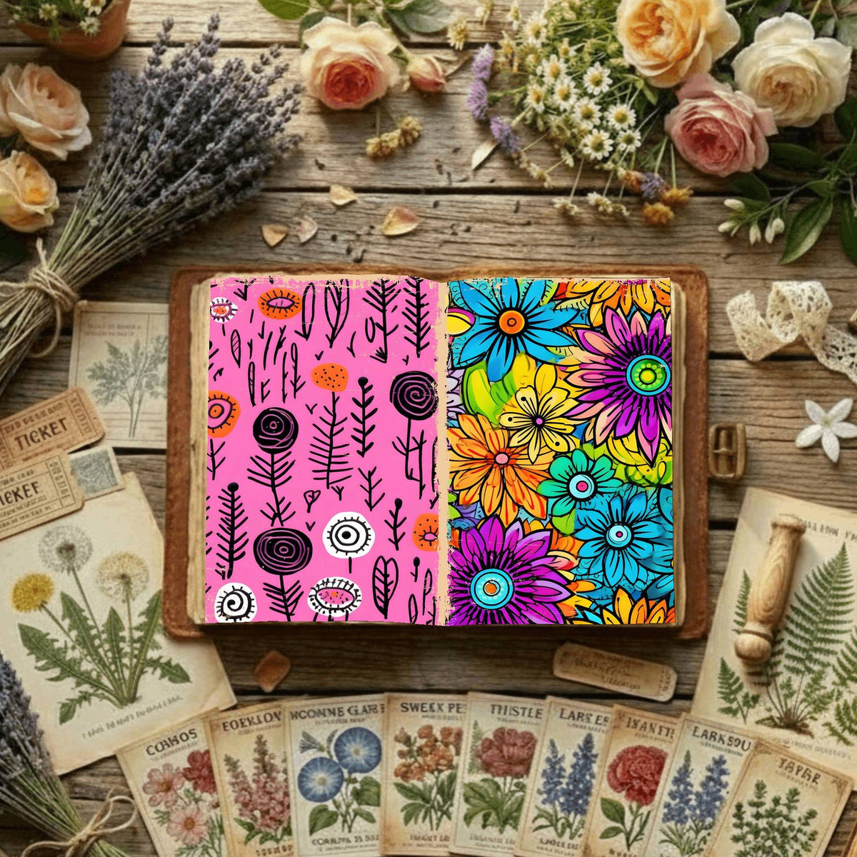 Floral Digital Papers