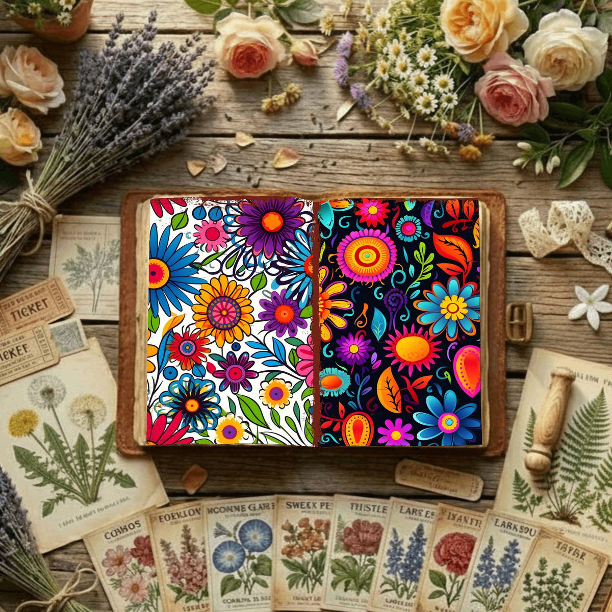 Floral Digital Papers