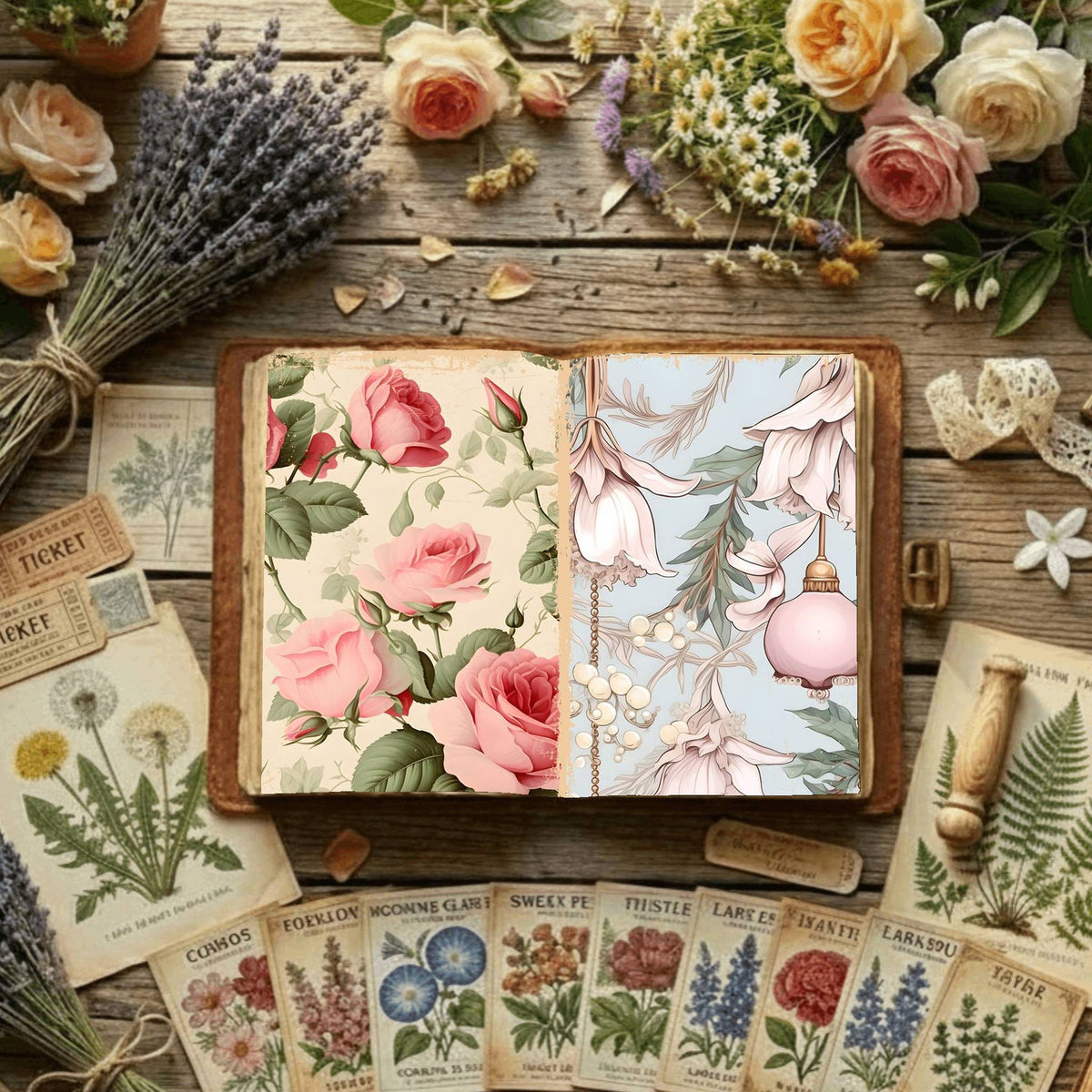 Floral Digital Papers