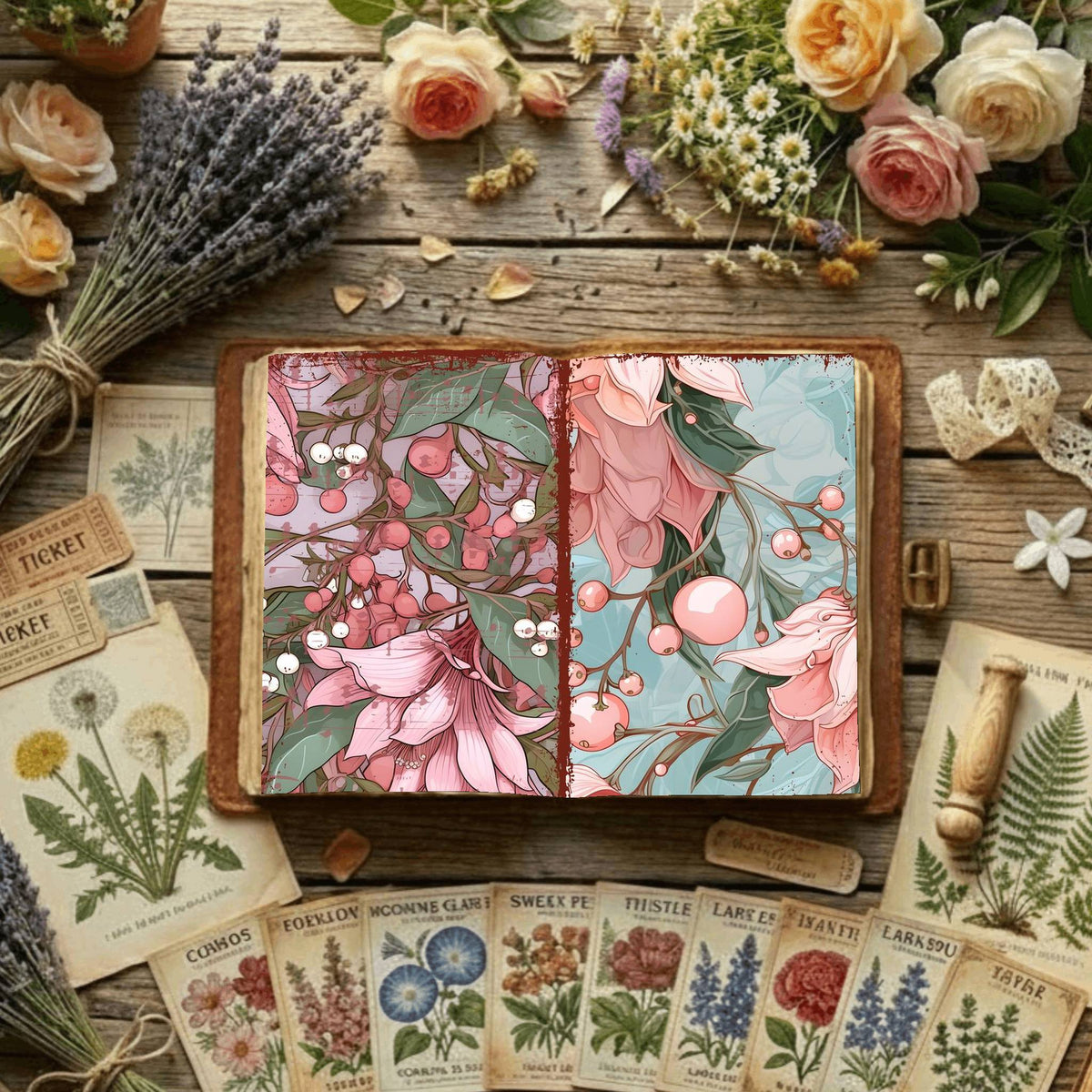 Floral Digital Papers