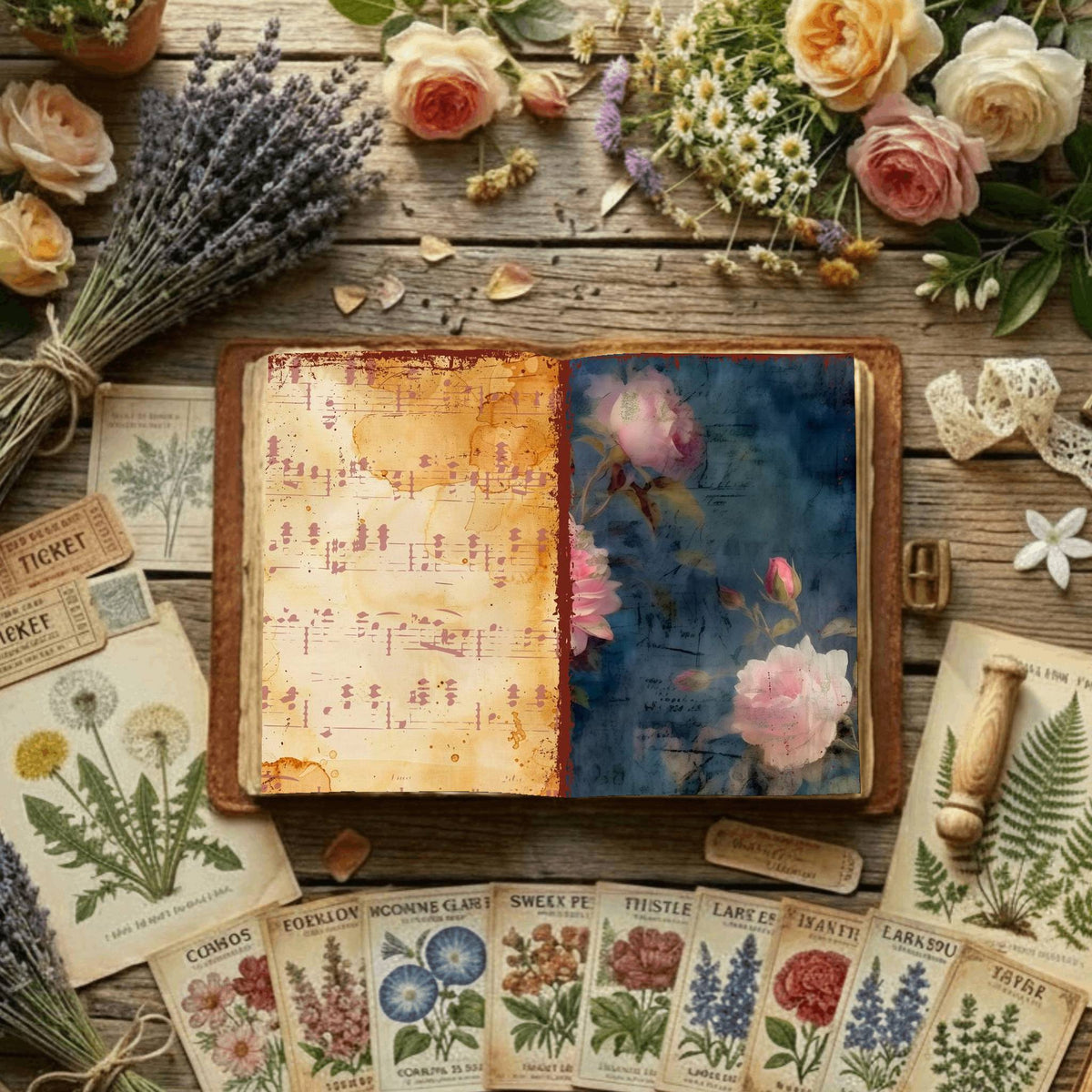 Floral Digital Papers