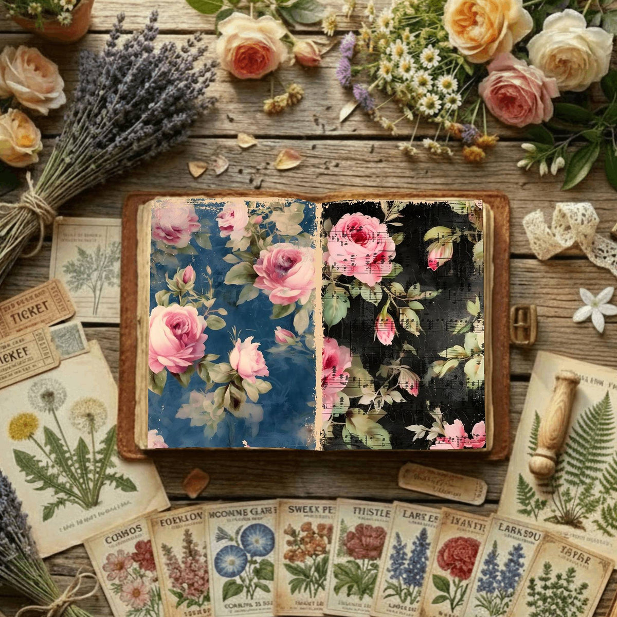 Floral Digital Papers