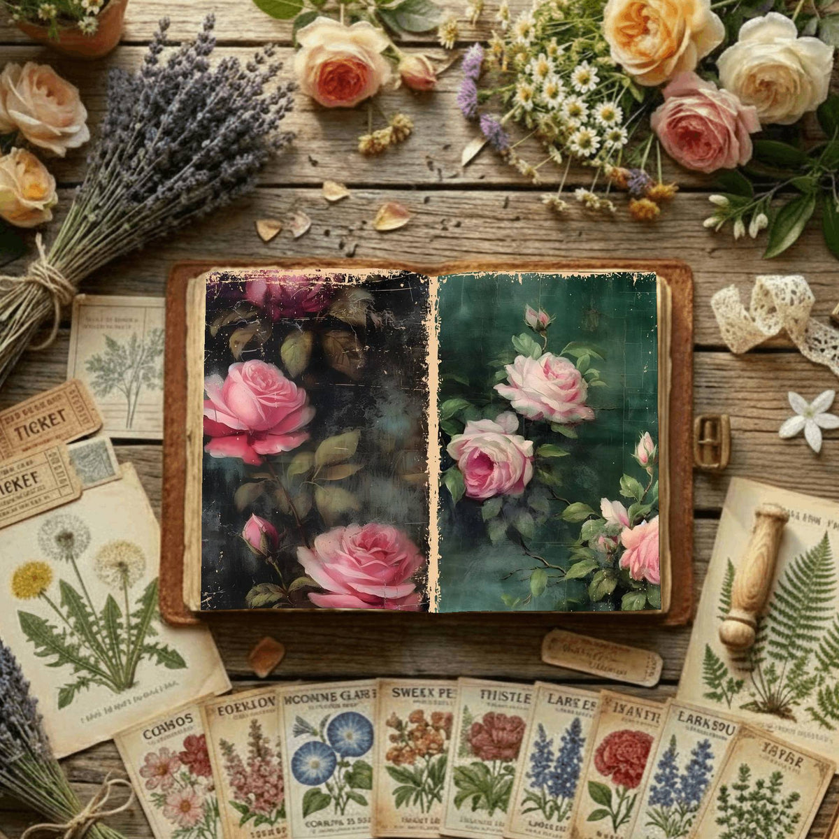 Floral Digital Papers