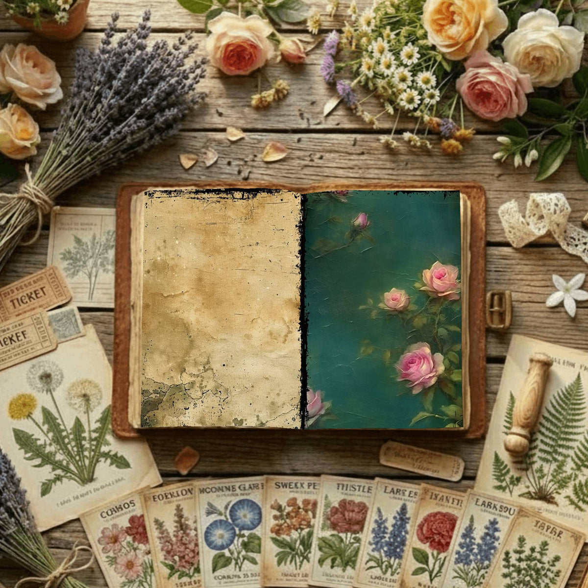 Floral Digital Papers