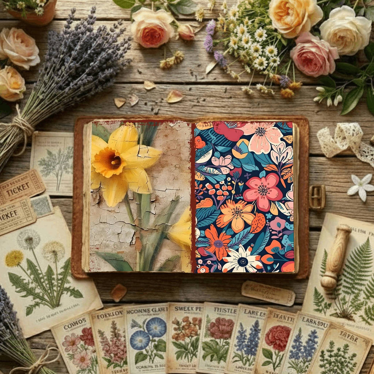Floral Digital Papers
