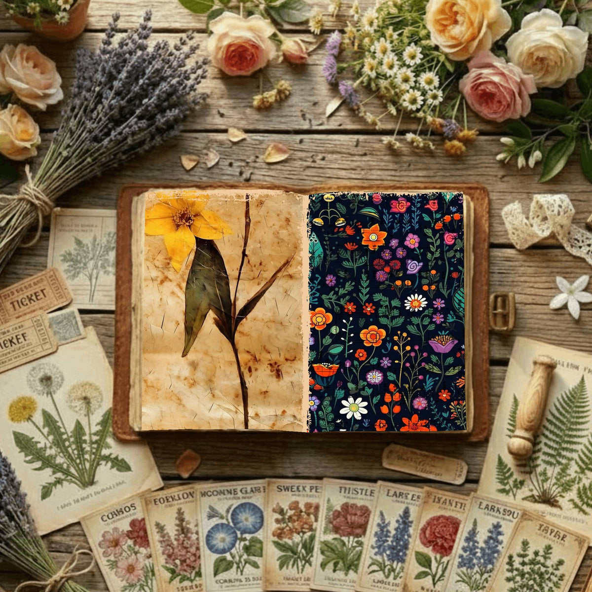 Floral Digital Papers