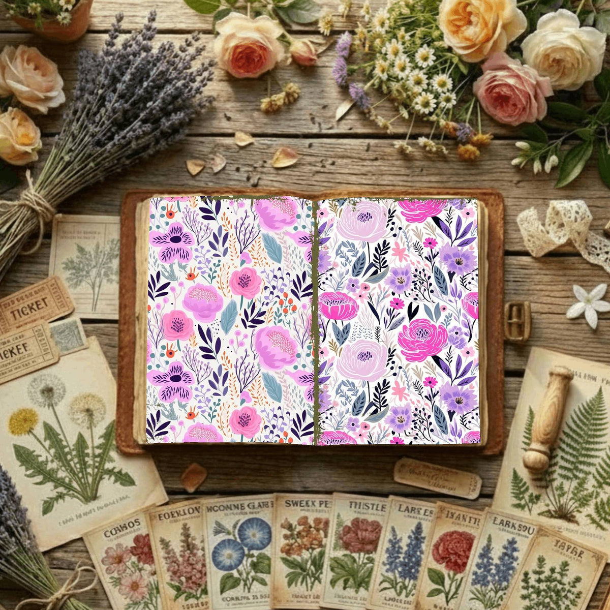 Floral Digital Papers