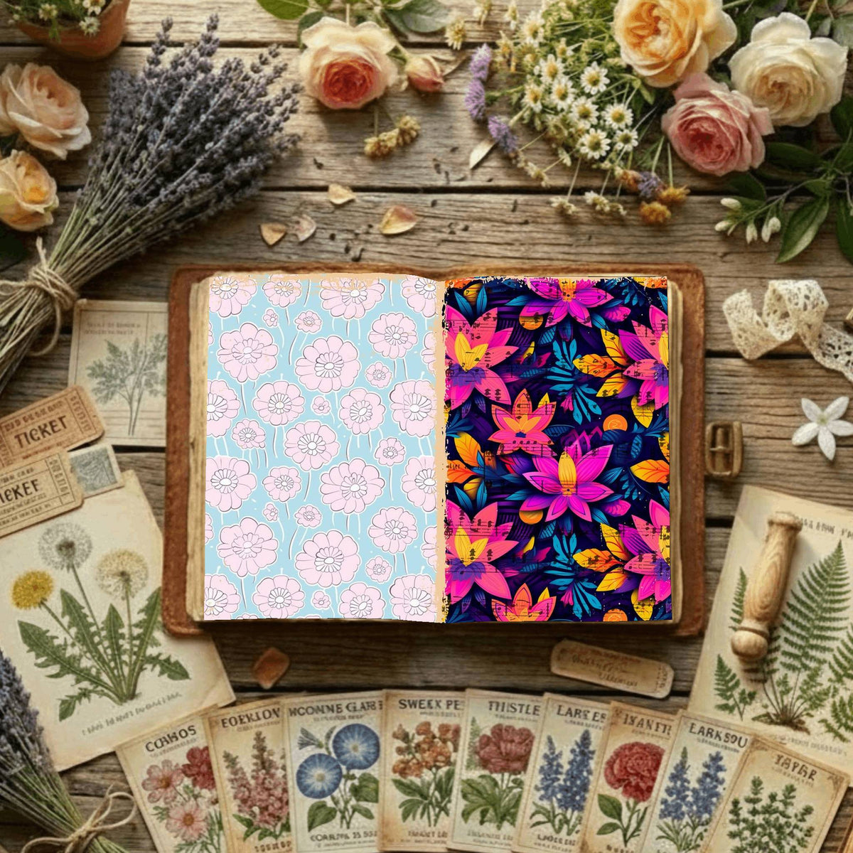 Floral Digital Papers