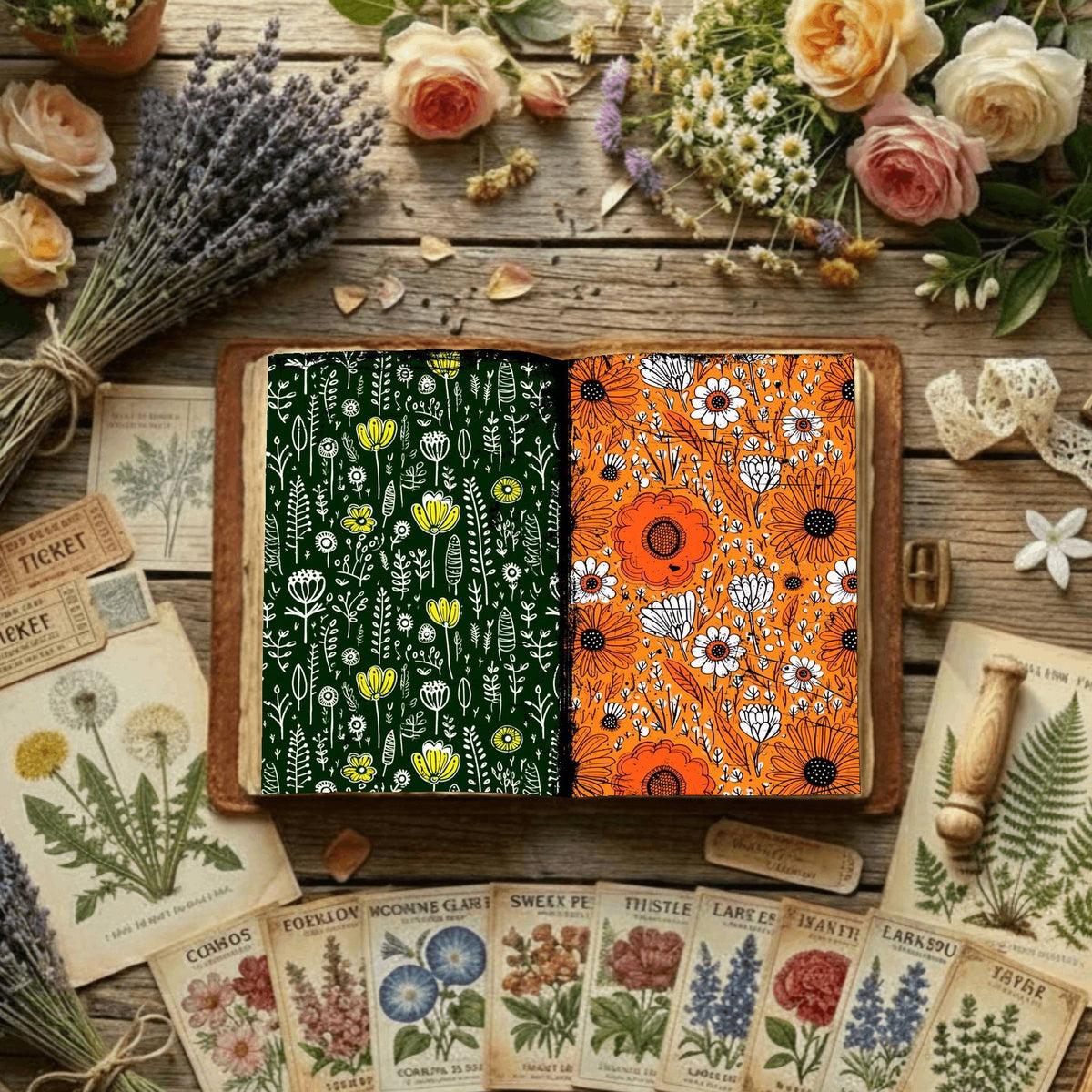 Floral Digital Papers