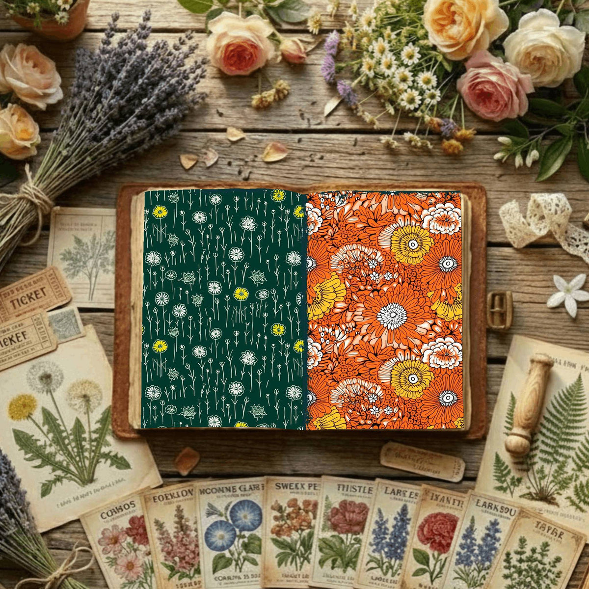 Floral Digital Papers