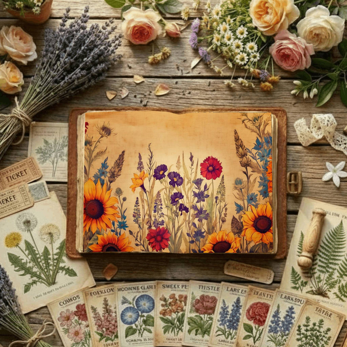 Floral Digital Papers