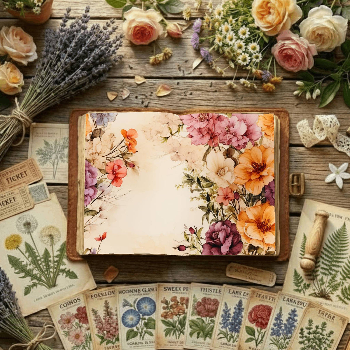 Floral Digital Papers