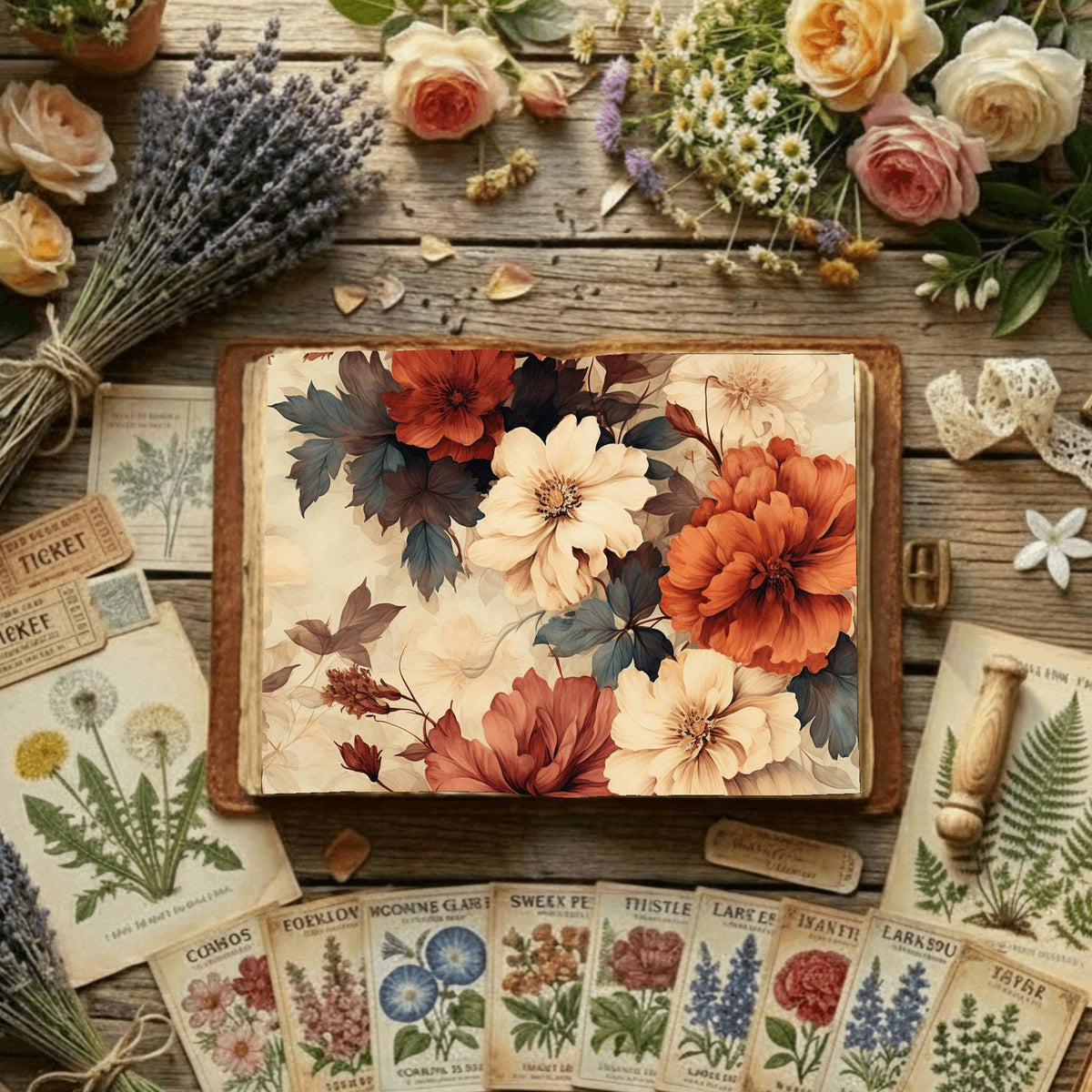 Floral Digital Papers