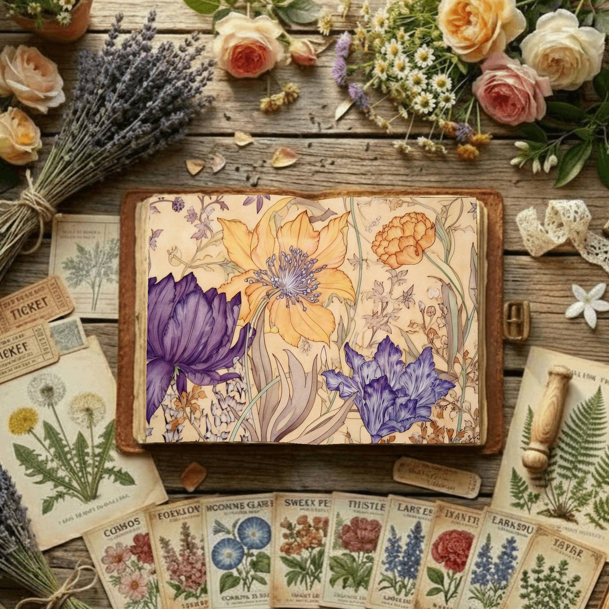 Floral Digital Papers