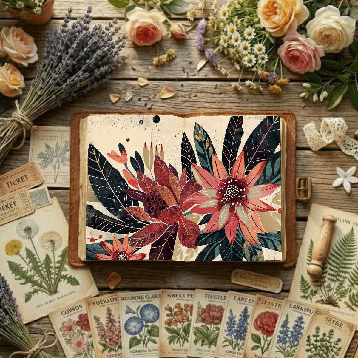 Floral Digital Papers