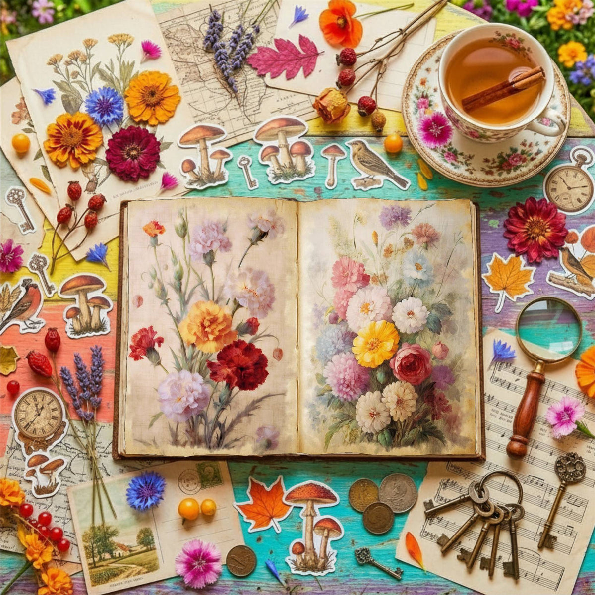 Flower Bunches Digital Papers