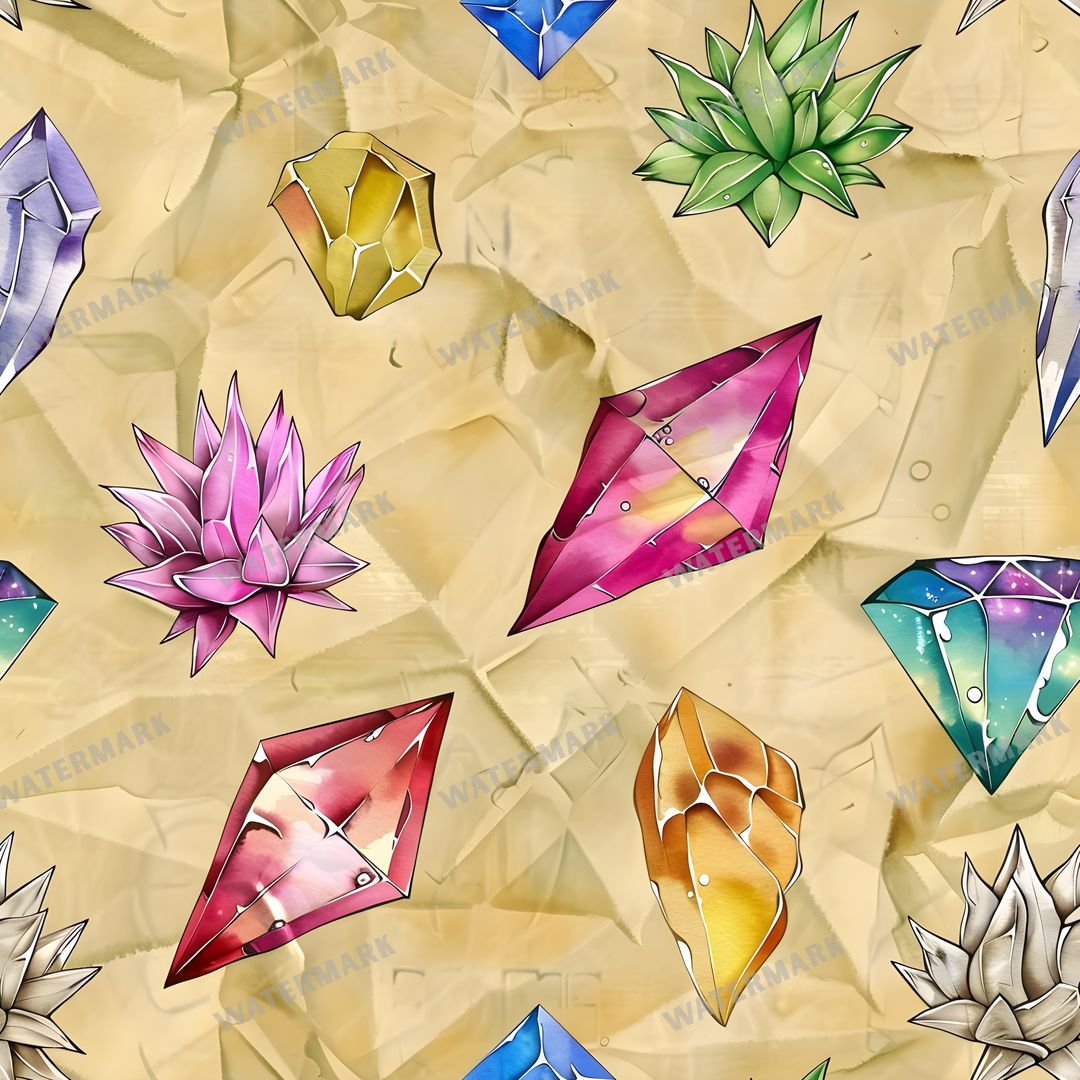 Gems Seamless Pattern