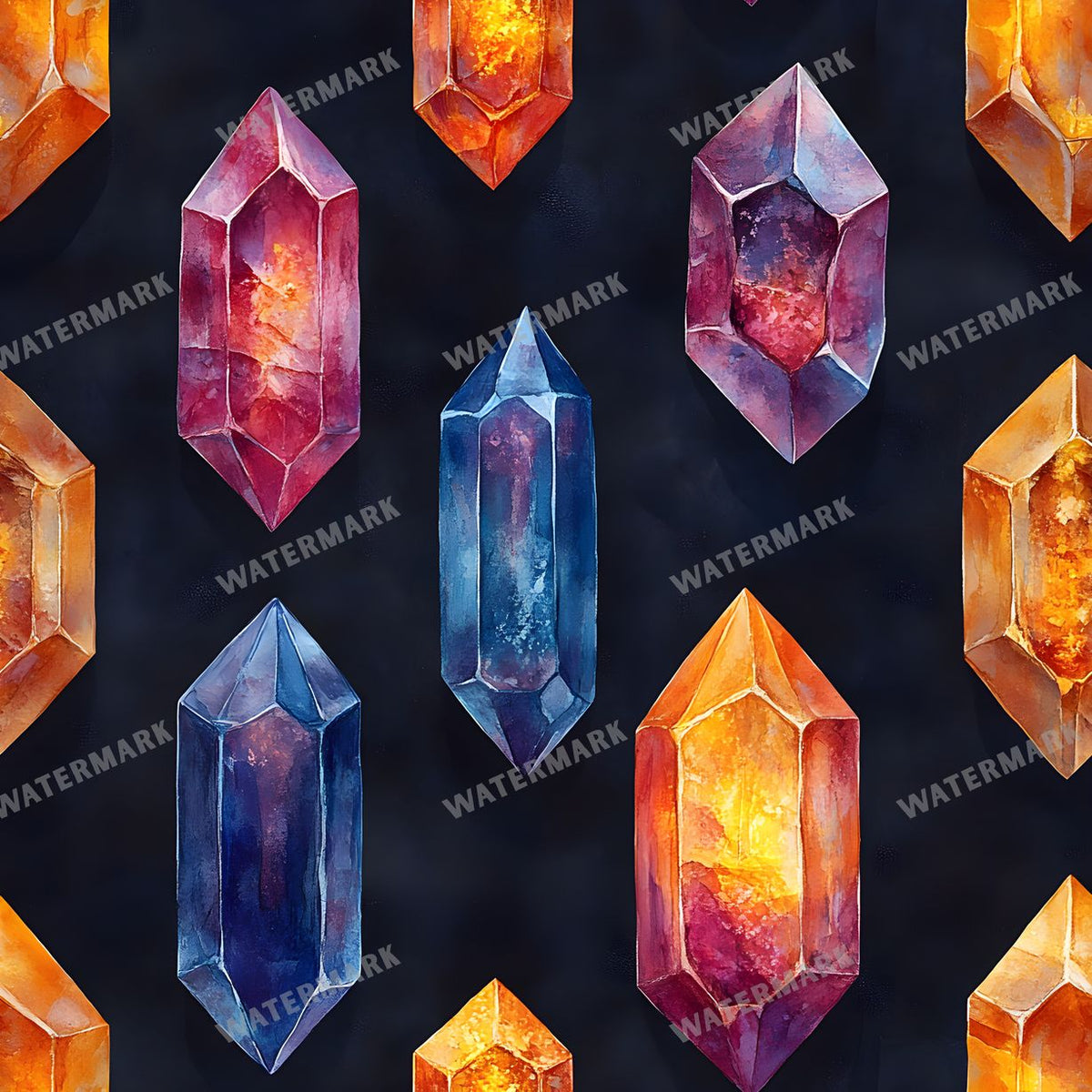 Gems Seamless Pattern