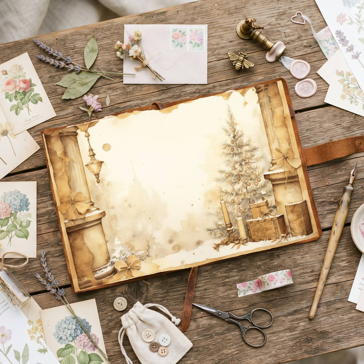 Gold Christmas Digital Papers