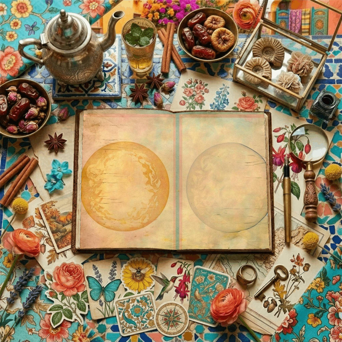 Gold Moon Digital Papers