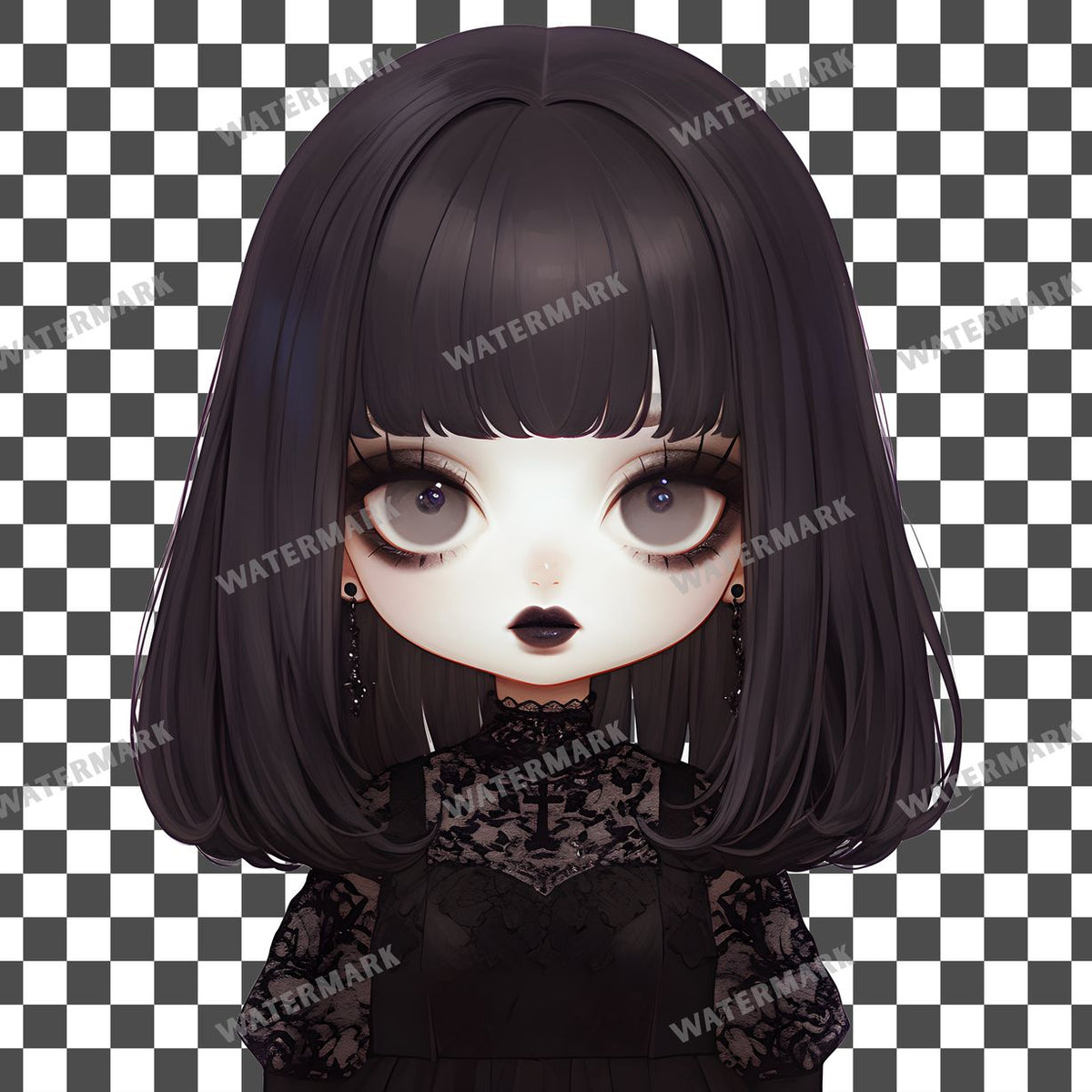 Goth Girl Clipart Pngs