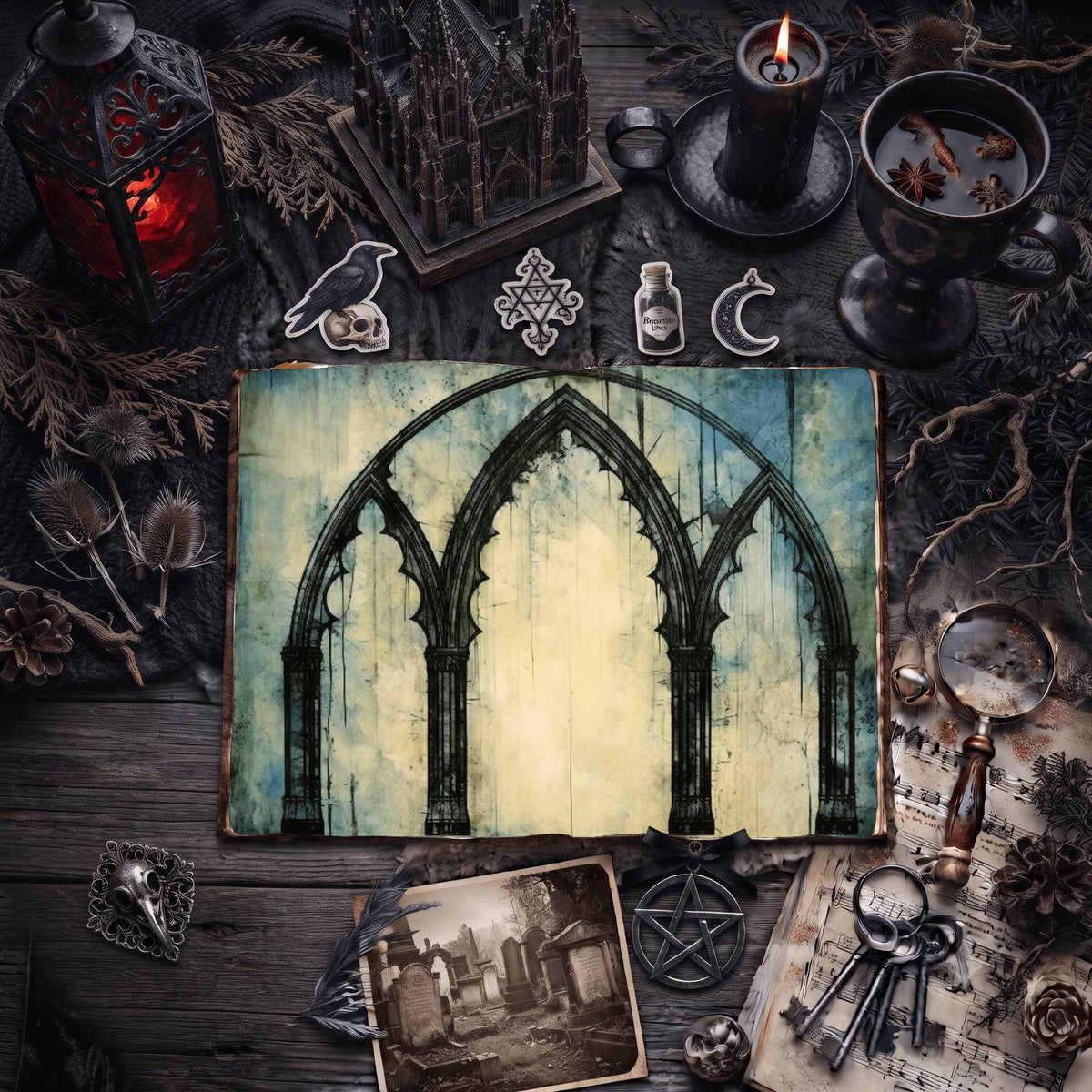 Gothic Arches Digital Papers