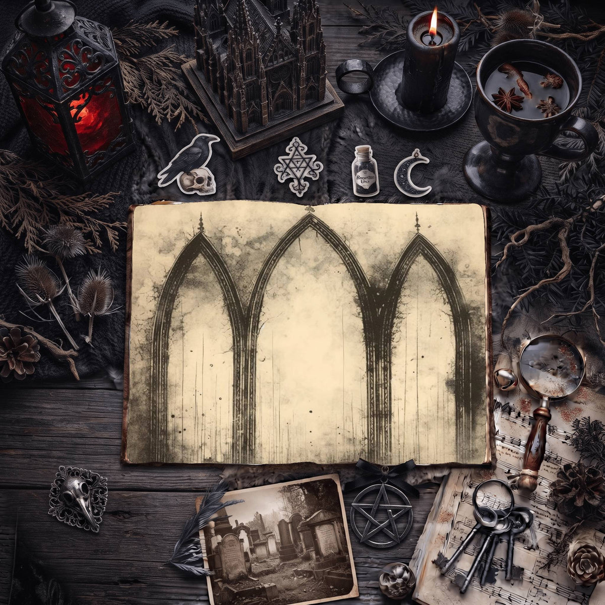 Gothic Arches Digital Papers