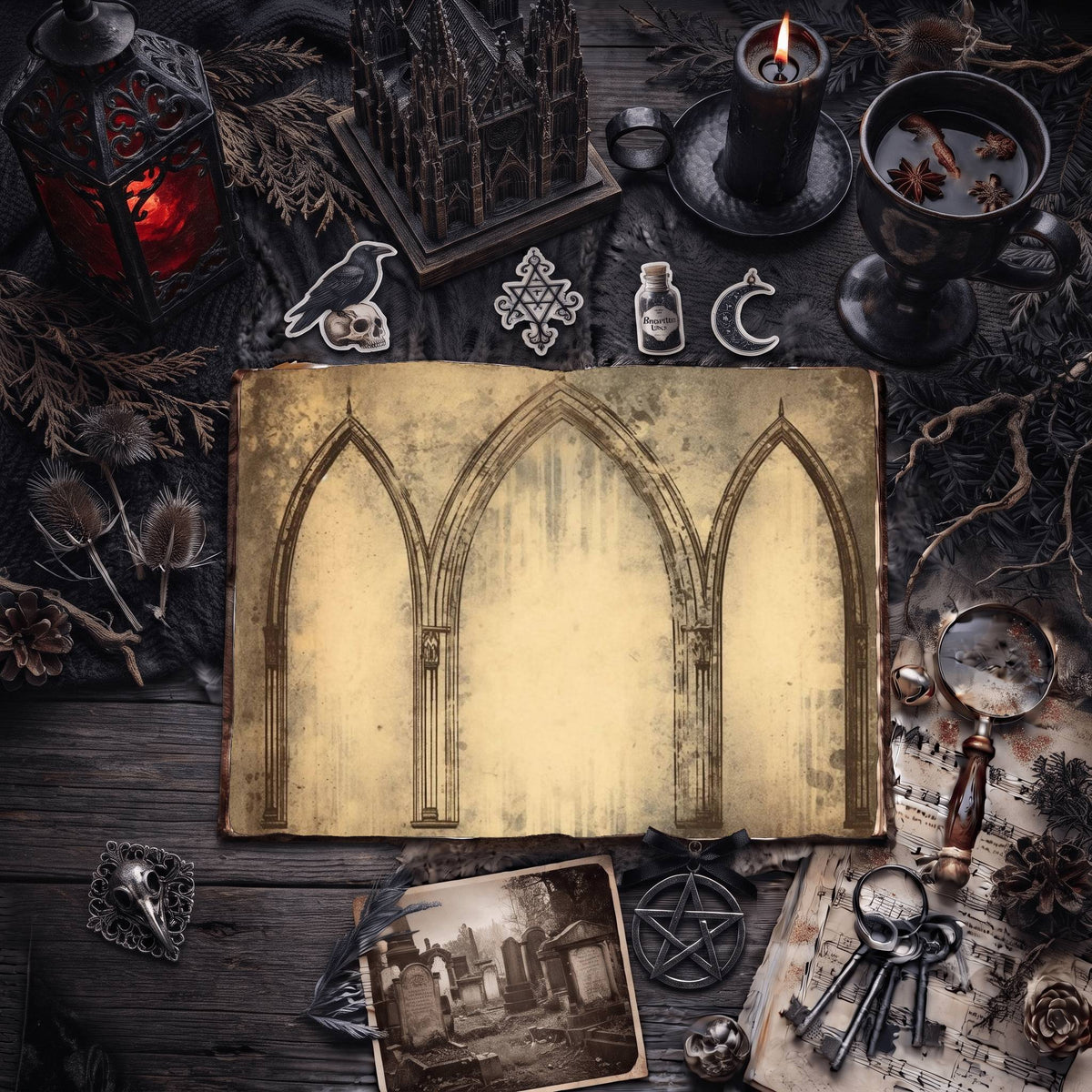 Gothic Arches Digital Papers