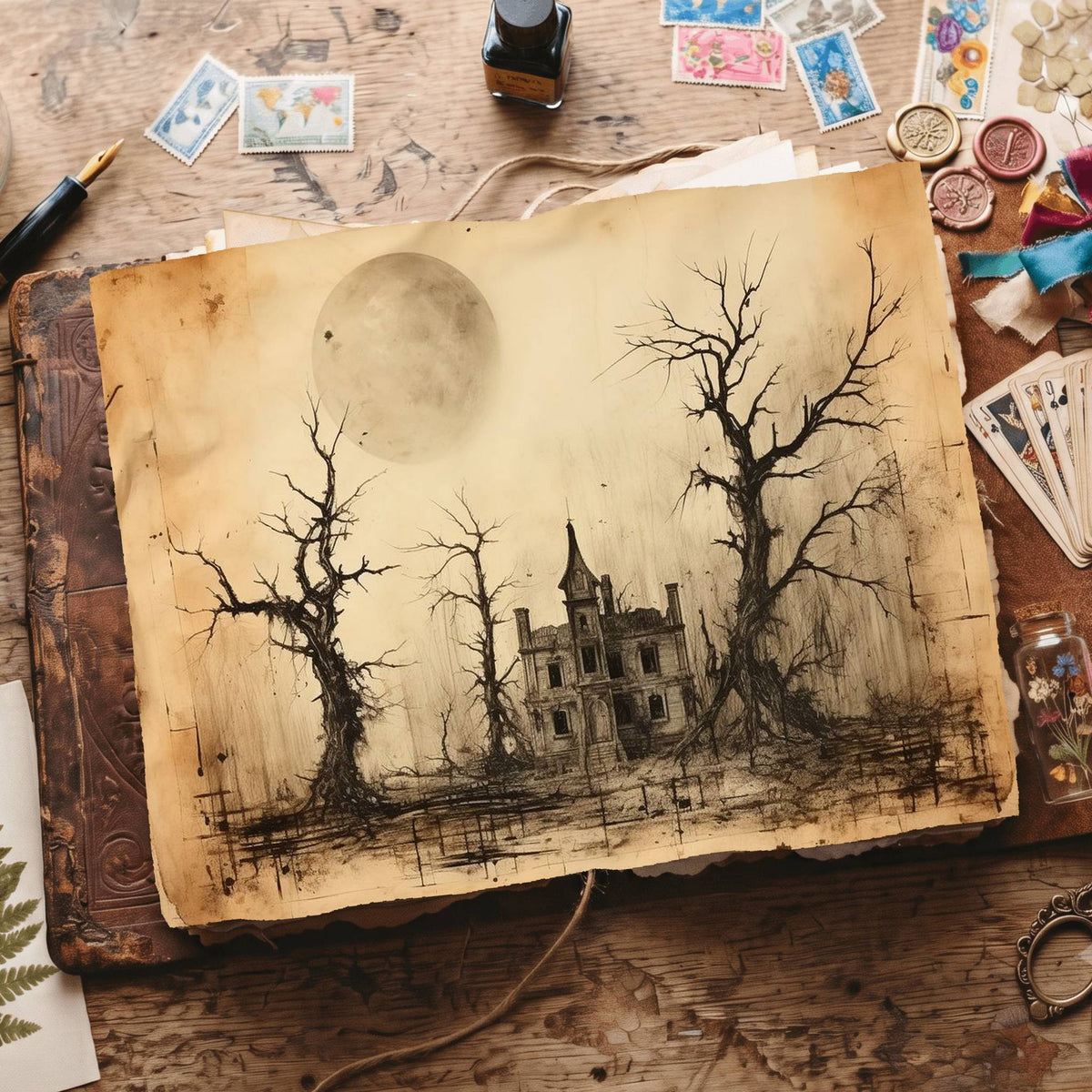 Gothic Buildings Digital Papers